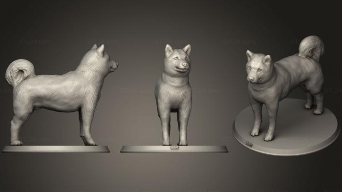Статуэтки животных (Собака, STKJ_0894) 3D модель для ЧПУ станка